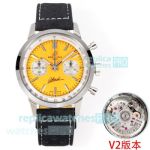 Swiss Clone BLS V2 Breitling TOP TIME B01 Chronograph Yellow Dial Watch 